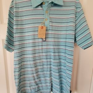 String Theory Mens Short Sleeve Striped Polo Shirt